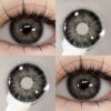 SHEIN 1 Pair Purple Gray Colored Contact Lenses Eye Makeup 14.2mm Yearly Use