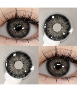 SHEIN 1 Pair Purple Gray Colored Contact Lenses Eye Makeup 14.2mm Yearly Use