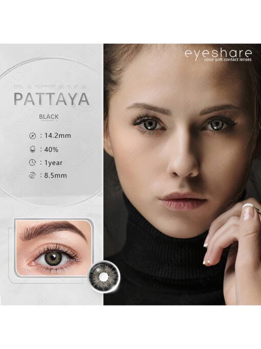 SHEIN 1 Pair Purple Gray Colored Contact Lenses Eye Makeup 14.2mm Yearly Use - Image 3