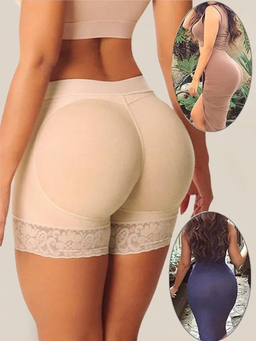 shein 1 Pc Women Buttocks Padding Panties Butt Lifter Shaper Body Waist Trainer Tummy Slimming Sheath Woman Flat Belly Pad Hip Shapewear Fake Ass