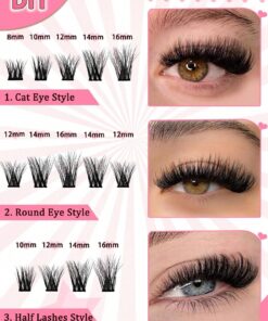 SHEIN 140 Pcs Fluffy DIY Lash Extension Kit 8-16mm Mixed Length Fluffy Individual Lashes