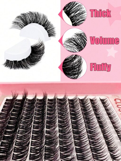 SHEIN 140 Pcs Fluffy DIY Lash Extension Kit 8-16mm Mixed Length Fluffy Individual Lashes - Image 2