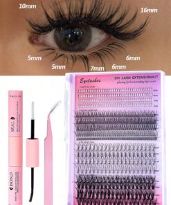 SHEIN DIY Lash Extension Kit 480pcs Lash Clusters Individual Cluster Lash Extensions