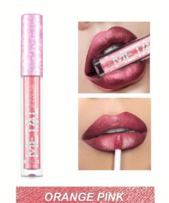 SHEIN Waterproof Liquid Lipstick, Long-Wearing Metallic Lip Gloss Metal Tube Lip Cream