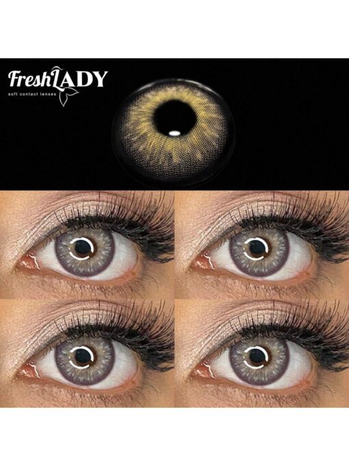 SHEIN Freshlady Moonlight Pansy Colored Contact Lenses 1 Year Disposable - Image 3