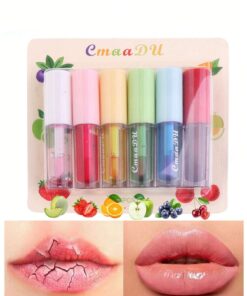 Liquid Lipcolor,6pcs Fruit Flavor Color Changing Lip Glaze