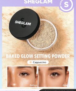 SHEGLAM Baked Glow Setting Powder-Cappuccino Oil Control