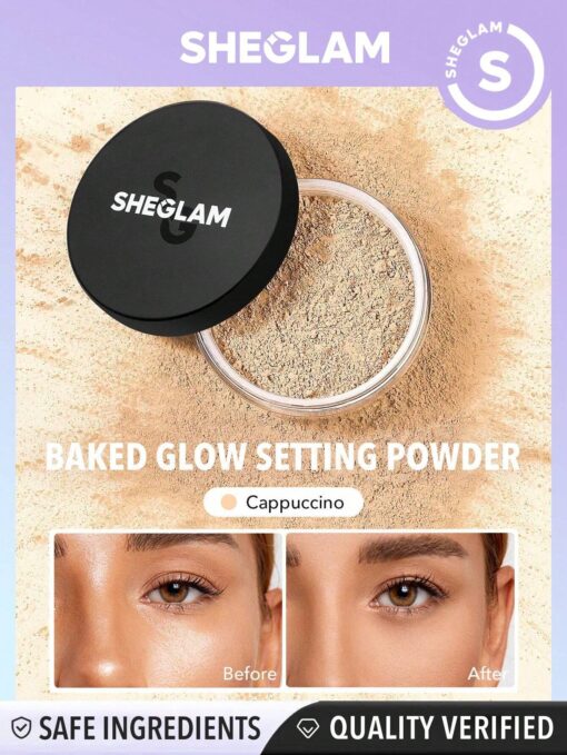 SHEGLAM Baked Glow Setting Powder-Cappuccino Oil Control