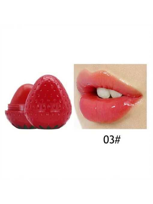 SHEIN 1pc Strawberry Flavored Lip Balm