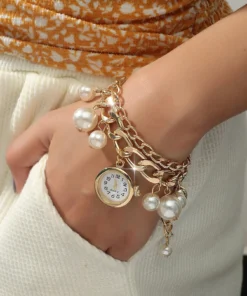 SHEIN Chain Bracelet Design Quartz Watch