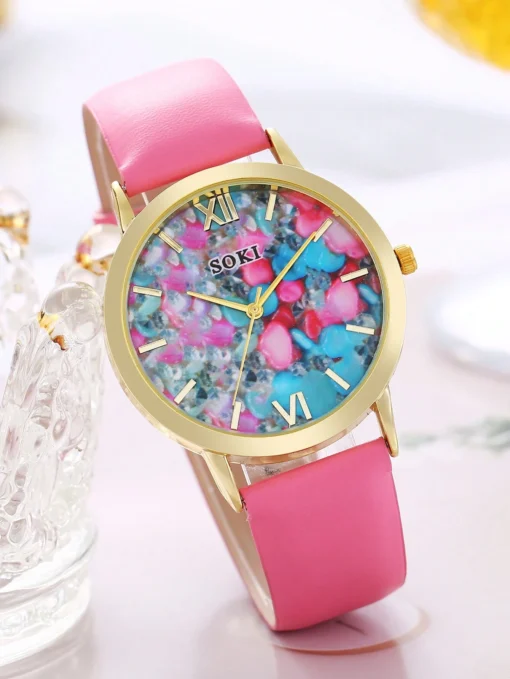 SHEIN SOKI SOKI Ladies Watch 6pcs/Set Multicolor - Image 3