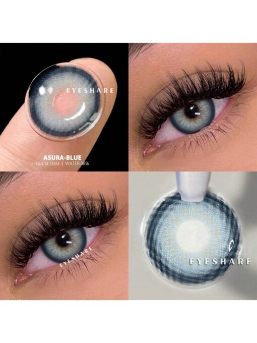 SHEIN 1 Pair Asura Series Color Contact Lens For Eyes Natural Beauty Eye Makeup Lenses Yearly Use 14.5mm