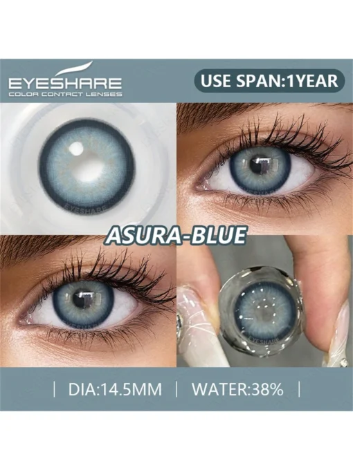 SHEIN 1 Pair Asura Series Color Contact Lens For Eyes Natural Beauty Eye Makeup Lenses Yearly Use 14.5mm - Image 3