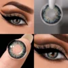 SHEIN 1pc Gray Enlargement Hema Natural Yearly Disposable Colored Contact Lenses With Big Diameter For Dating Or Daily Wear Blue Lenses