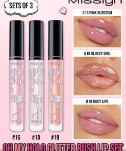 SHINE LIP CREAM, Lip Gloss, Water Gloss Lip Glaze Lip Gloss Lip Makeup Set. Non-Sticky, High Shine, Cream & Pearl Finishes