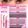 SHEIN 480PCS Individual Lash Clusters Multi-Type Natural Look 4 Styles Lash