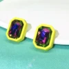 SHEIN Rhinestone Geometric Design Stud Earrings