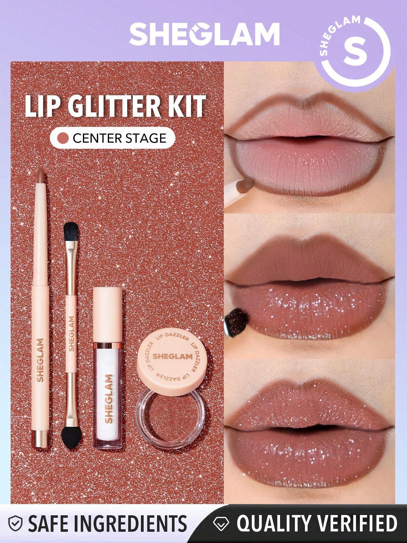 SHEGLAM Lip Dazzler Glitter Kit-Center Stage Xmas Christmas