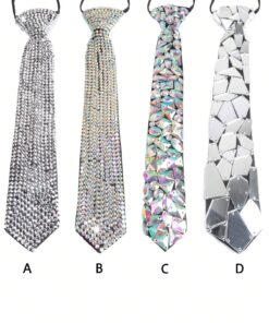 SHEIN Glitter Rhinestone Tie Is Great For Weddings