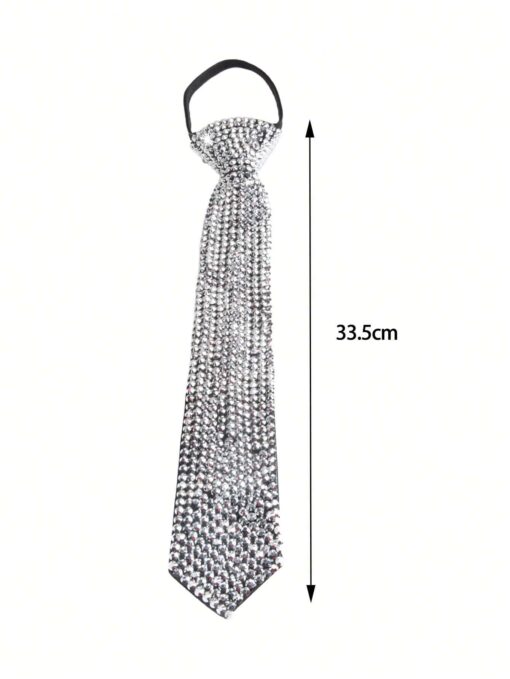 SHEIN Glitter Rhinestone Tie Is Great For Weddings - Image 3