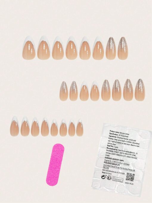 SHEIN Instantly Upgrade Your Look With 24pcs Almond Shape Press On Nails - Image 2