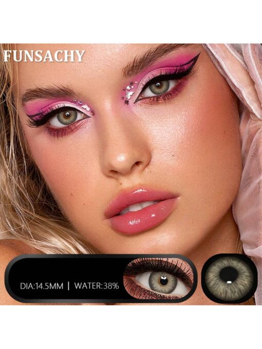 SHEIN FUNSACHY MARGARET Series Brown Contact Lenses 14.5mm Natural Soft Lenses - Image 2