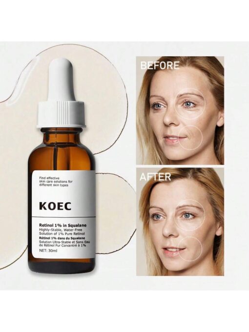 KOEC Retinol 1% In Squalane Facial Serum 30ml For Anti-Aging And Skin Smoothing