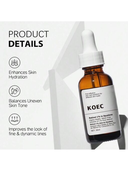 SHEIN KOEC Retinol 1% In Squalane Facial Serum 30ml For Anti-Aging And Skin Smoothing - Image 2