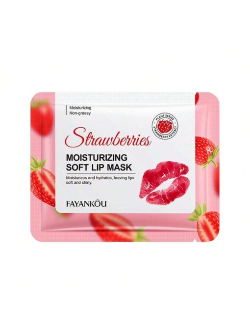 SHEIN 1pcs MOISTURIZING SOFT LIP MASK Strawberry - Image 3