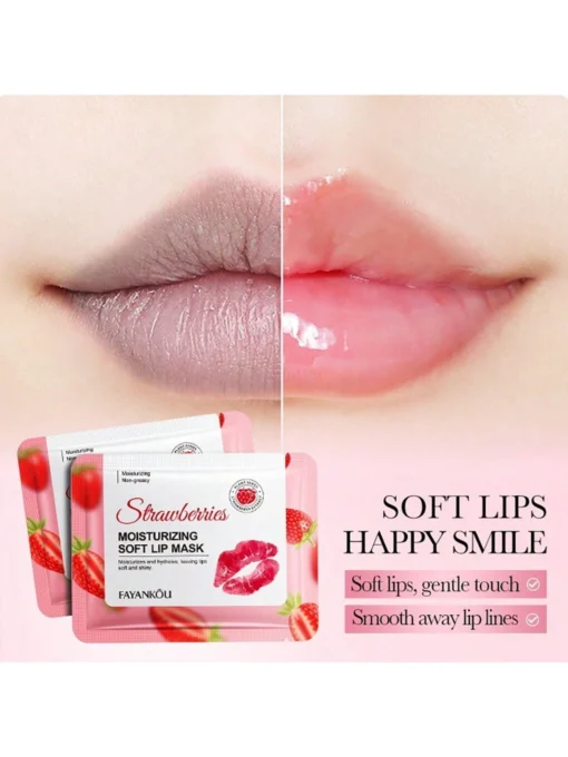 SHEIN 1pcs MOISTURIZING SOFT LIP MASK Strawberry - Image 4