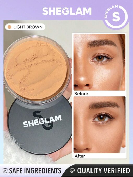 SHEGLAM Baked Glow Setting Powder-Light Brown