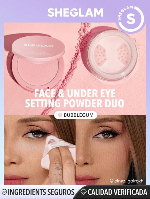 SHEGLAM Insta-Ready Face & Under Eye Setting Powder Duo-Bubblegum