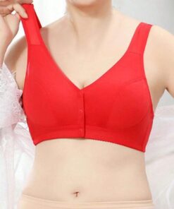 SHEIN Front Closure V-neck Daily Bra