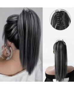 Synthetic Waterfall Long Straight Hair Claw Clip Ponytail Extension